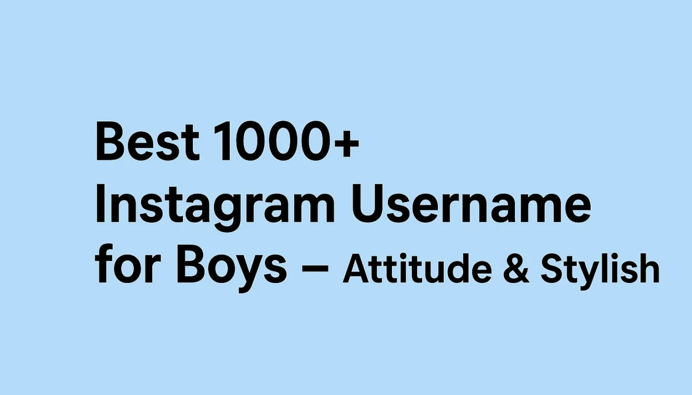 Instagram username for boys