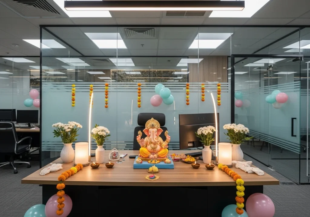 Office Ganpati Dekoreshan